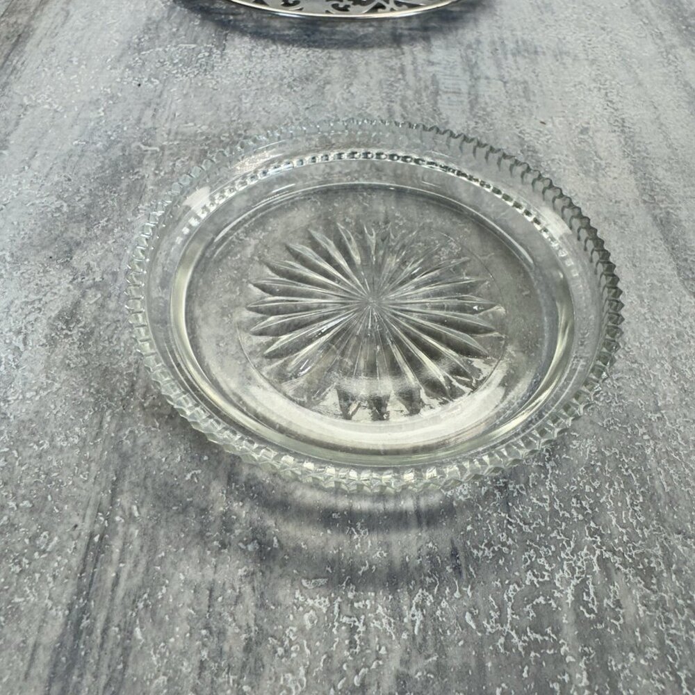 Vtg Roden Brother Sterling Silver Ashtray With Glass Insert 53 Grams 1.9 Fl Oz - Picture 5 of 11